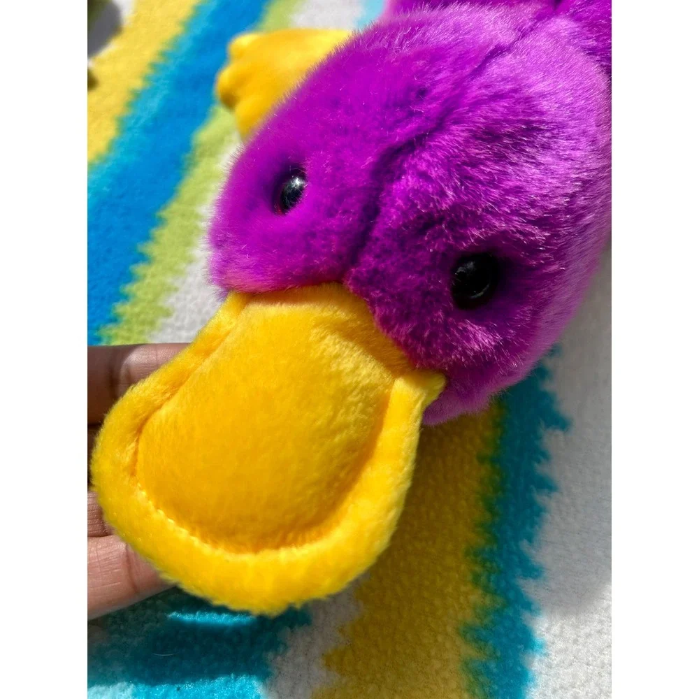 Ty Beanie Buddies Patti Platypus Purple Yellow Plush 1998 Large Size‎ Excellent